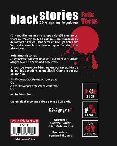 Kikigagne? Black Stories (fr) faits vécus, 50 énigmes 626570607465