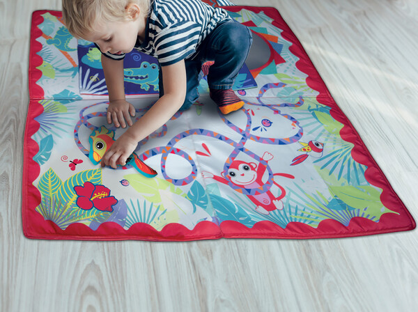 LUDI Tapis d'éveil et d'activités jungle 80x80cm 3550833300374