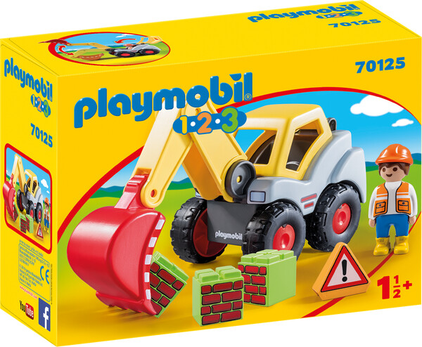Playmobil Playmobil 70125 1.2.3 Pelleteuse 4008789701251