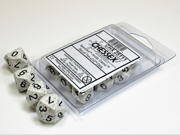 Chessex Dés 10d10 artic camo (10 x d10) 601982020729