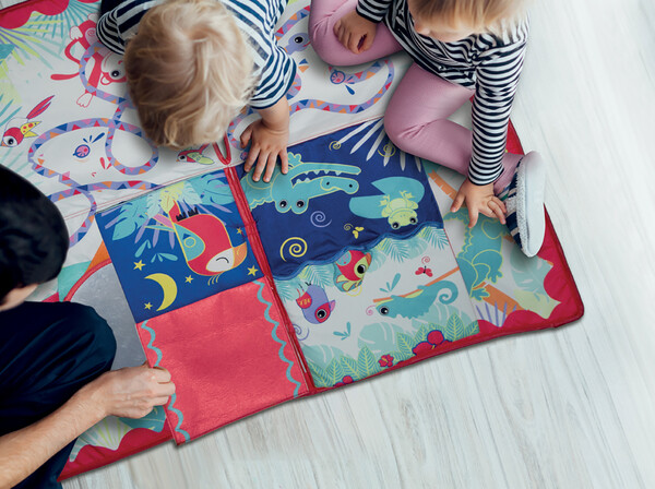 LUDI Tapis d'éveil et d'activités jungle 80x80cm 3550833300374