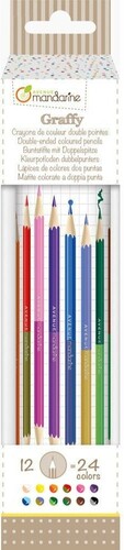 Avenue Mandarine Avenue Mandarine - Tube De 12 Crayons De Couleur Double Pointes 3609510580865