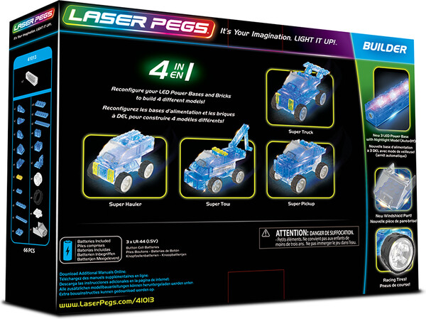 Laser Pegs - briques illuminées Laser Pegs super camion 4 en 1 (briques illuminées) 810690020178