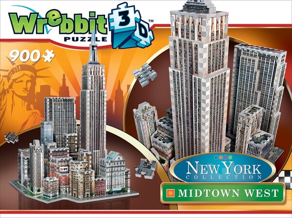 Wrebbit Casse-tête 3D New York Collection MidTown West, États-Unis (900pcs) 665541020100