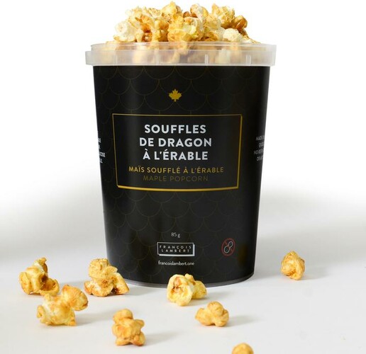 François Lambert Popcorn - Souffles de dragon à l’érable 85 g 627987180183