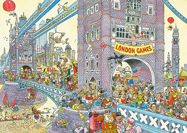 Jumbo Casse-tête 1000 Wasgij Mystery Retro #8 L’obstacle final 8721017604020