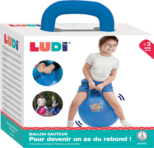 LUDI Ballon sauteur bleu 45 cm 3550839927810