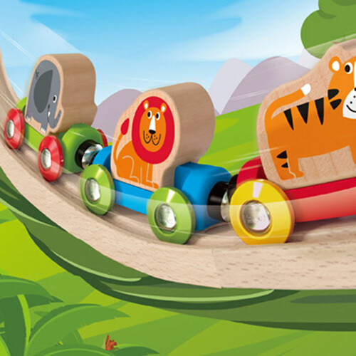Hape Train de bois - Jungle journey train 6943478015081