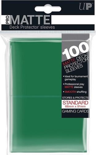 Ultra PRO Protecteurs de cartes mtg pro-matte vert 66x91mm 100ct 074427845179