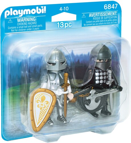 Playmobil Playmobil 6847 Duo Chevalier Noir et chevalier d'Argent 4008789068477