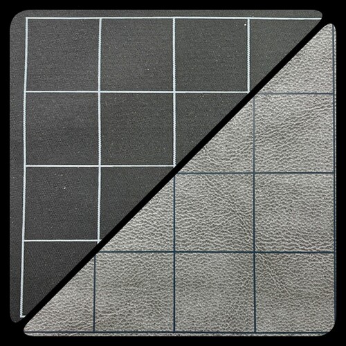Chessex Tapis de combat deux côtés 1" carré 26x23.5" Noir-gris (Battlemat) 601982033927
