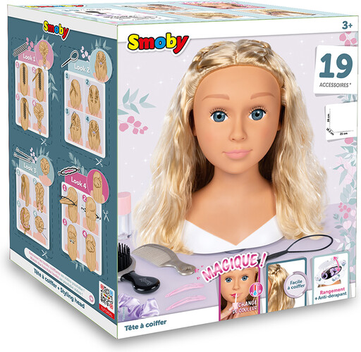 Smoby Tête à coiffer et accessoires 3032163203179