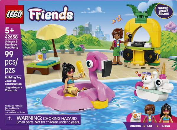 LEGO LEGO 42658 Fête dans la piscine avec les bouées licorne et flamant rose 673419404549