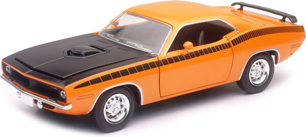 New-Ray Toys 1970 Plymouth Cuda orange 1:25 Die cast *