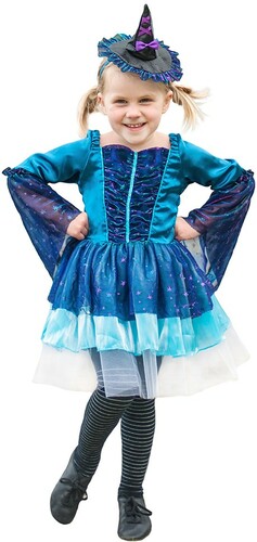 Creative Education Costume robe sorcière de minuit avec chapeau bleu, grandeur 5-6 771877318856