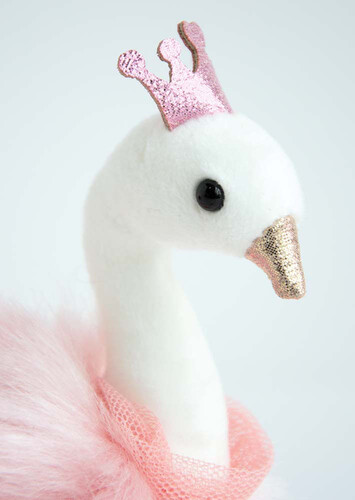 Doudou et compagnie Doudou et compagnie Porte-clés Cygne Rose 12cm 3700349327833