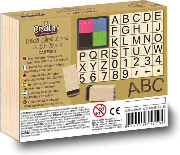 Créa Lign' Tampons - Coffret Mini Alphabet & Chiffres 3760119713594