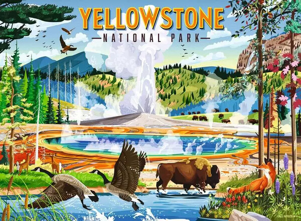 Ravensburger casse-tête Casse-tête 500 Parc national de Yellowstone 4005555017202
