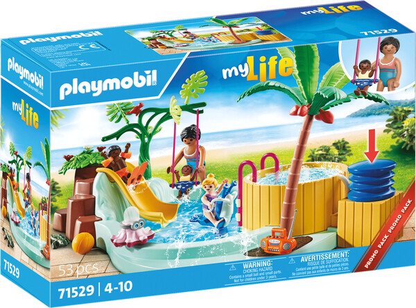 Playmobil Playmobil 71529 Vacanciers avec piscine et bain a bulles 4008789715296