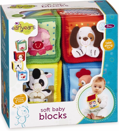 Earlyears Blocs souples animaux pour bébé (cubes) 020373003002