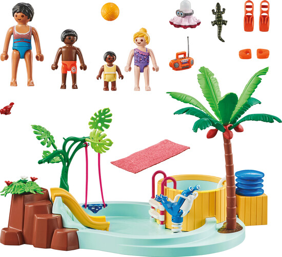 Playmobil Playmobil 71529 Vacanciers avec piscine et bain a bulles 4008789715296