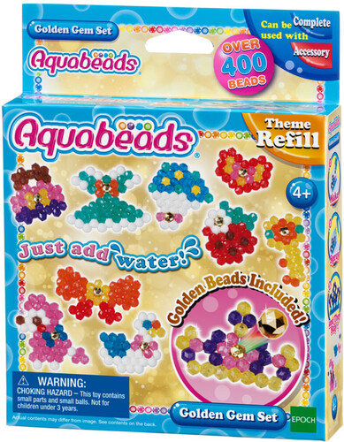 Epoch Games Aquabeads : Ensemble de perles dorées (Bilingue) 5054131314517