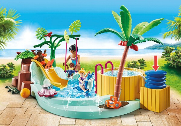 Playmobil Playmobil 71529 Vacanciers avec piscine et bain a bulles 4008789715296