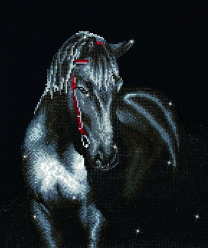 Diamond Dotz Broderie Diamant - Étalon de minuit (Midnight Stallion) (Diamond Painting, peinture diamant) 4897073242408