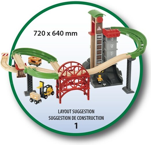 Brio Train Brio Train en bois Grand circuit plateforme multimodale 33887 7312350338874