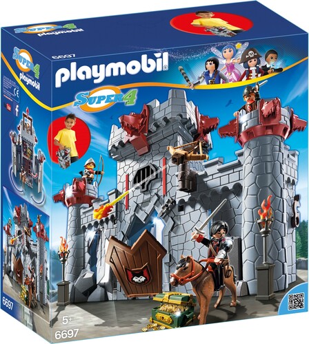 Playmobil Playmobil 6697 Super 4 Château du barron noir transportable (fév 2016) 4008789066978