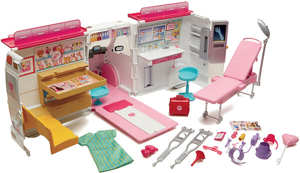 Mattel Barbie - Ambulance de secours et Hôpital 887961628739
