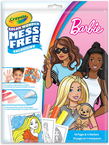 Crayola Color wonder 18 pages et 4 marqueurs Barbie 063652394606