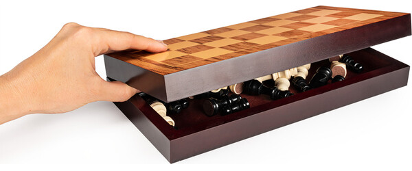Cardinal jeu d'échecs en bois pliable 10681147035833