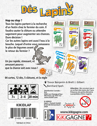 Kikigagne? Dés Lapins (fr) 721450083954