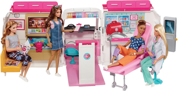 Mattel Barbie - Ambulance de secours et Hôpital 887961628739