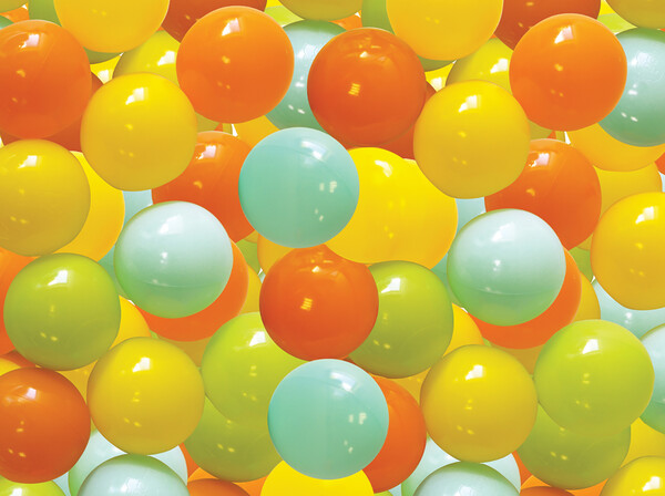 LUDI Balles de plastique mixtes (75) avec sac refermable, pour piscine à balles 3550839927988