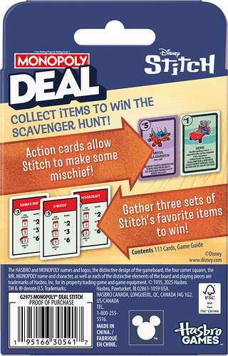 Hasbro Monopoly Deal (en) stitch 195166307640