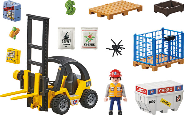 Playmobil Playmobil 71528 Chariot elevateur avec materiel 4008789715289