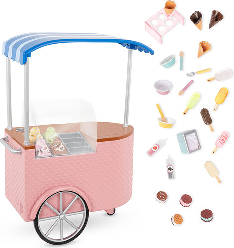Poupées Our Generation Ensemble OG - Chariot à crème glacée "Two Scoops" pour poupée de 46 cm 062243441422