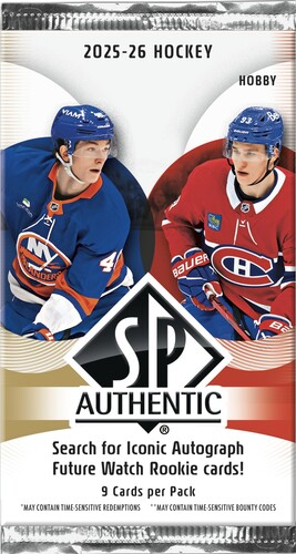 Upper Deck Upper Deck SP Authentic Hobby Hockey 25/26 Booster (unité) 053334438148