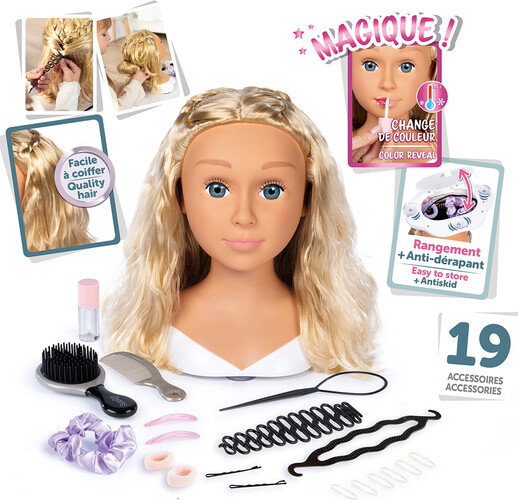 Smoby Tête à coiffer et accessoires 3032163203179