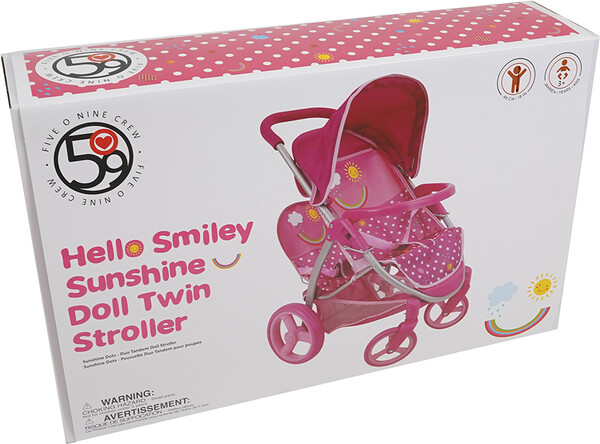 Stanley Jr. Sunshine Dots - Poussette Duo Tandem pour poupée 4894897000030