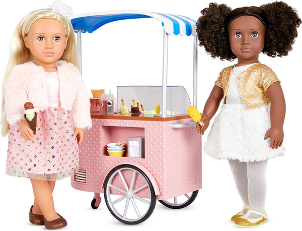 Poupées Our Generation Ensemble OG - Chariot à crème glacée "Two Scoops" pour poupée de 46 cm 062243441422