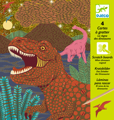 Djeco Cartes à gratter le règne des dinosaures (fr/en) 3070900097261