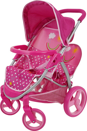 Stanley Jr. Sunshine Dots - Poussette Duo Tandem pour poupée 4894897000030