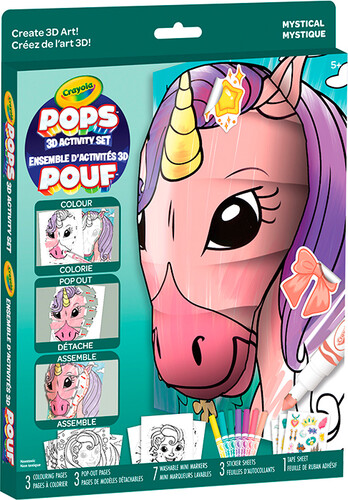 Crayola Ensemble d'activités 3D Pouf Mystique Licorne 063652185402