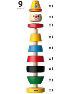 BRIO Brio Jouet 30120 Clown à empiler 7312350301205