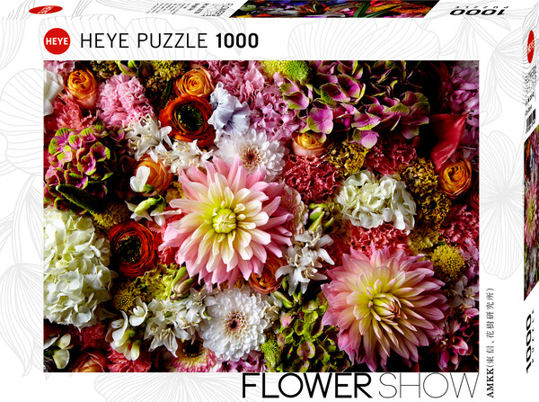 Heye Casse-tête 1000 A. Makoto - fleurs Dahlia 4001689297404