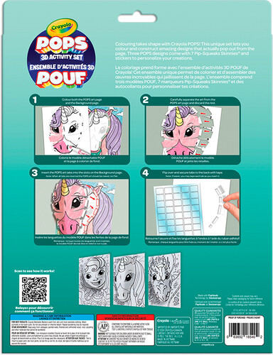 Crayola Ensemble d'activités 3D Pouf Mystique Licorne 063652185402