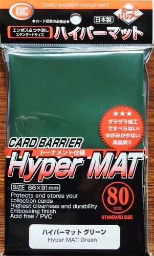 KMC Sleeves Protecteurs de cartes mtg Hyper MAT vert 66x91mm 80ct 4521086001553